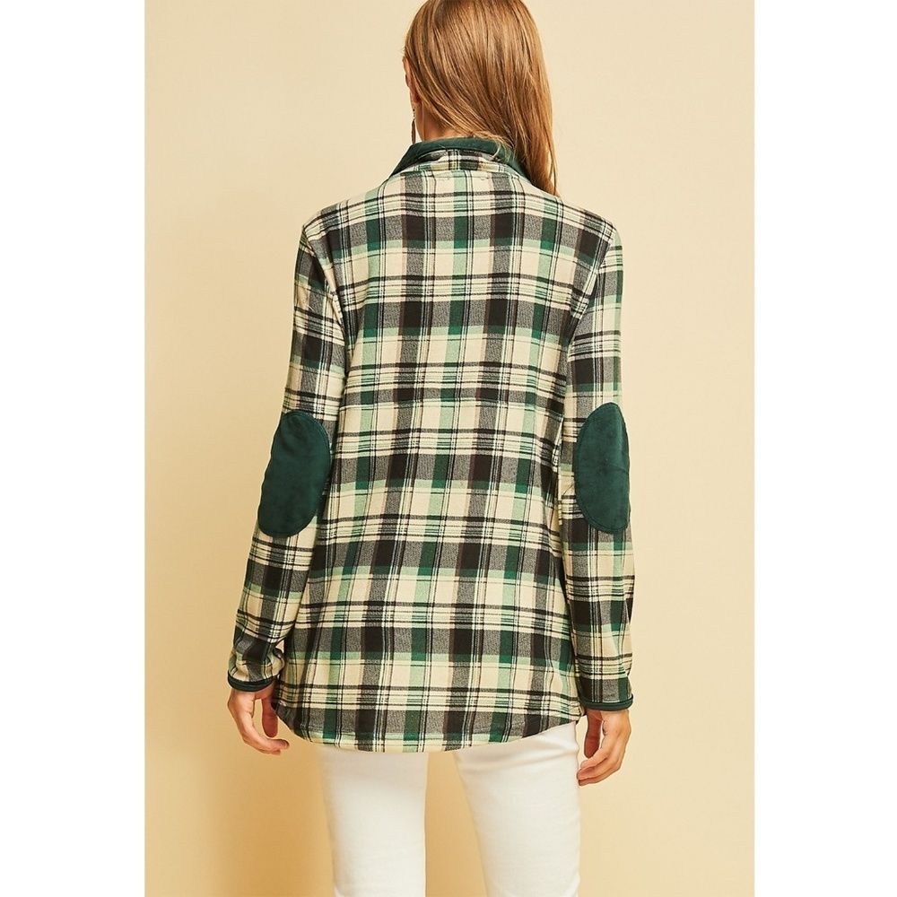 ✿❀ Green Plaid Pullover fleece  ❀✿ - Picture 4 of 8